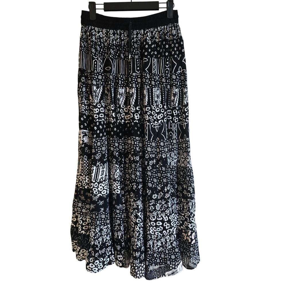 Vintage Vini boho print maxi skirt size OS